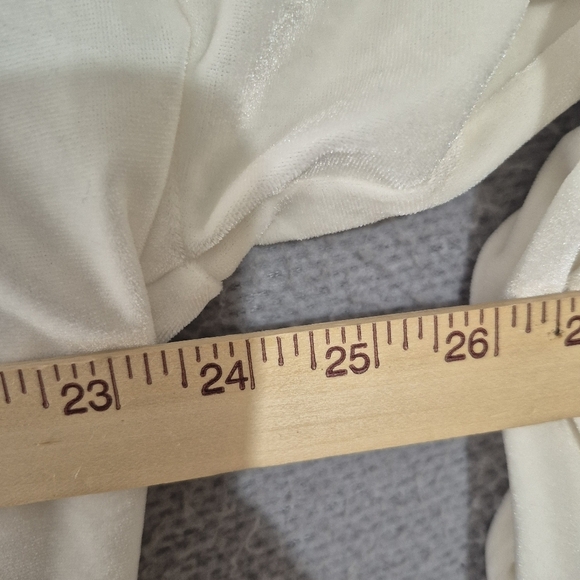 NWT Aviator Nation Unisex Classic White Velvet Relaxed Crewneck Sweatshirt Small - Picture 9 of 10